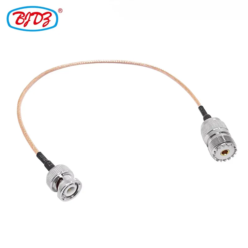Factory Supply UHF Female Jack to BNC Male RG316 RF Coaxial Cable Connector Converter Cable Assembly ROHS in Stock 50cm