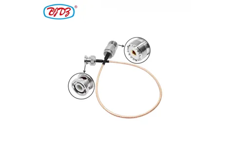 Factory Supply UHF Female Jack to BNC Male RG316 RF Coaxial Cable Connector Converter Cable Assembly ROHS in Stock 50cm
