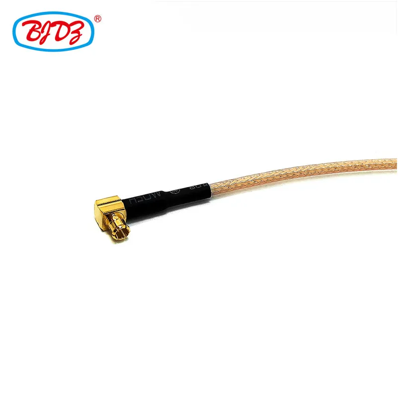 Manufacturer Wholesale 75ohm BNC Female Jack Bulkhead to MCX Male 90 Degree Plug RG179 Pigtail Jumper Extension Cable Assembly