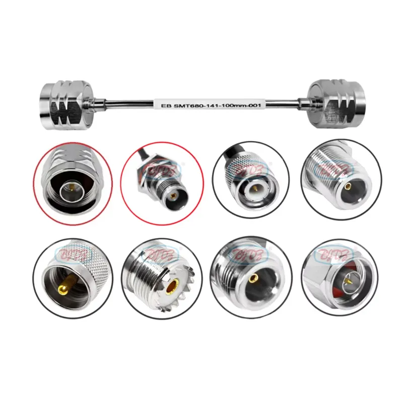N Male Female to SMA/BNC/TNC/UHF/PL-259 SO-239/N Male Female Panel RF RG402 0.141'' RG405 086 Semi Rigid Cable Copper Plated