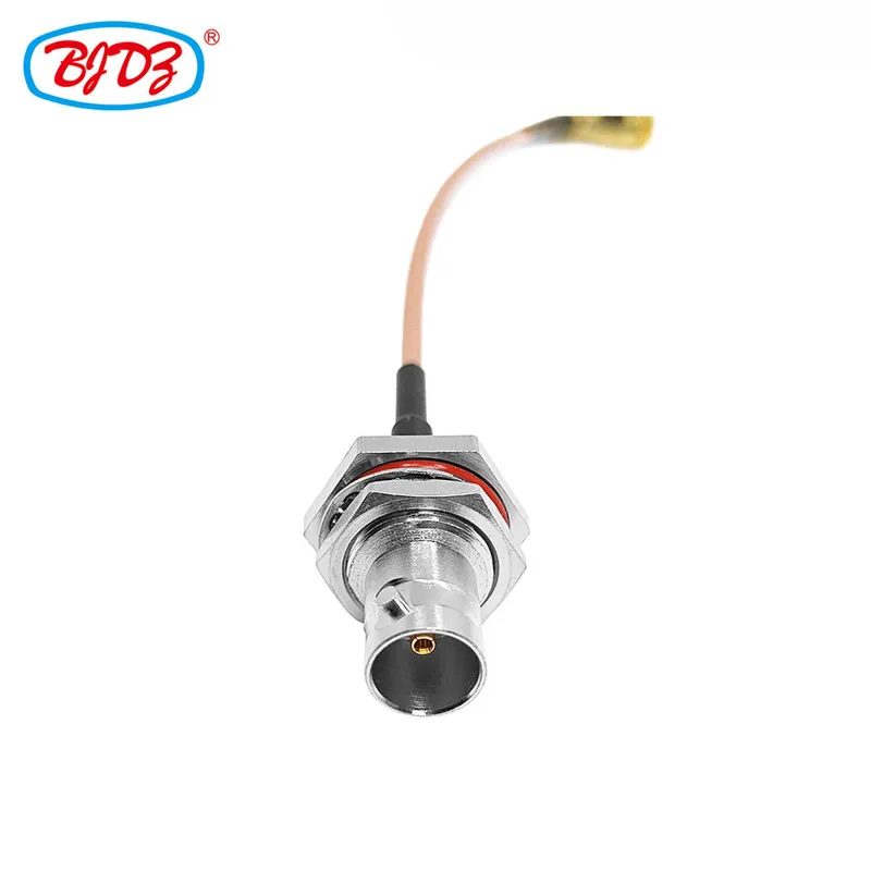 Manufacturer Supply BNC Female Jack Panel Mount to SMA Male Plug 90 Degree with RG179 RG-179 RF Pigtail Extension Cable Assembly