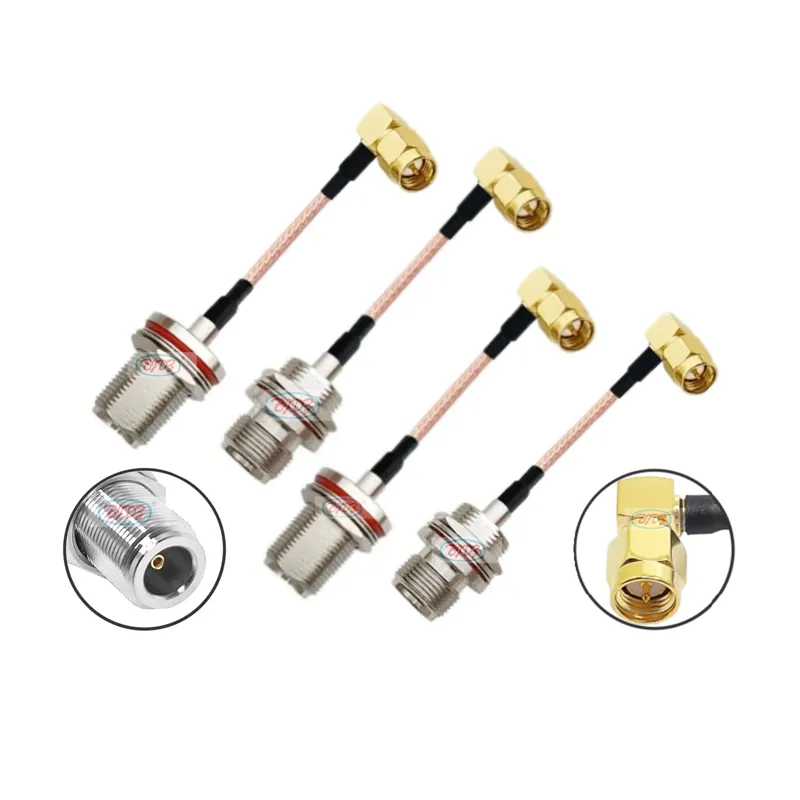 Manufacturer's RG316 RF Pigtail Jumper Extension Cable Assembly SMB MCX UHF TS9 TNC BNC FARKA N MMCX SMA Connector Copper PTFE