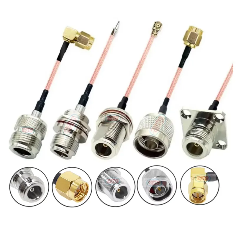 Manufacturer's RG316 RF Pigtail Jumper Extension Cable Assembly SMB MCX UHF TS9 TNC BNC FARKA N MMCX SMA Connector Copper PTFE