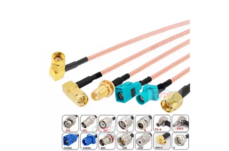 Manufacturer's RG316 RF Pigtail Jumper Extension Cable Assembly SMB MCX UHF TS9 TNC BNC FARKA N MMCX SMA Connector Copper PTFE