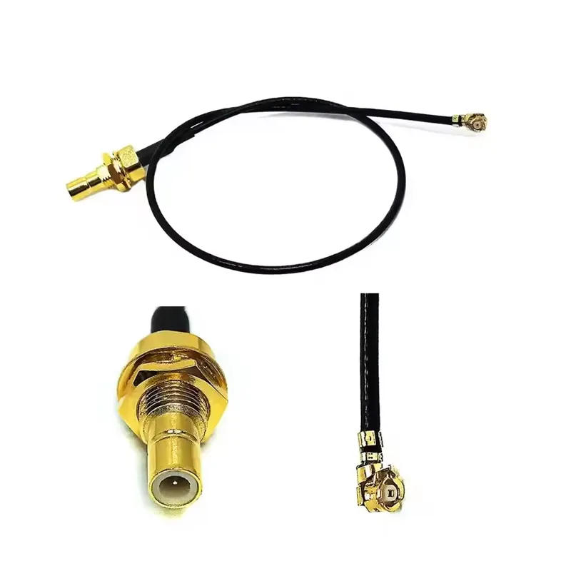 Factory SMB to UFL U.FLRF Adapter Cable SMB Bulkhead Male Jack with Fixing Nut OD 1.13 1.37 mm Extension Pigtail Cable