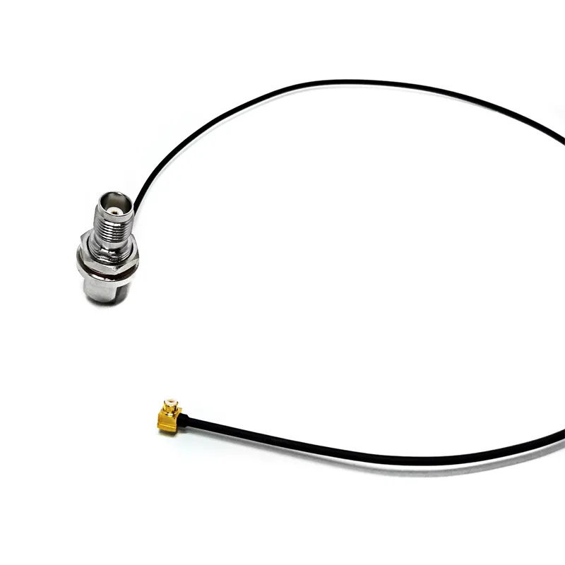 MBX Male Pin RA Right Angle 90 Degree to TNC Female Jack Bulkhead Waterproof RA for 047 RF Coaxial Cable Assembly