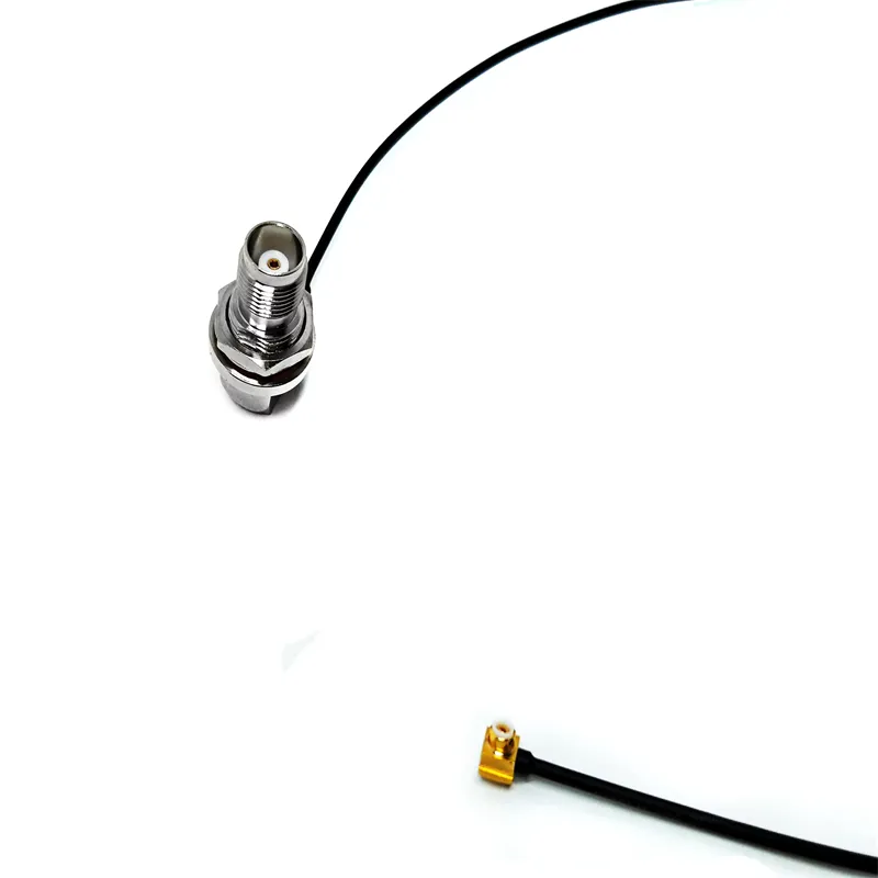 MBX Male Pin RA Right Angle 90 Degree to TNC Female Jack Bulkhead Waterproof RA for 047 RF Coaxial Cable Assembly