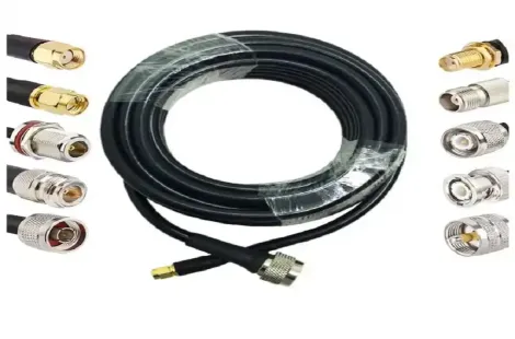 Factory Supply N UHF Sma Bnc Tnc QMA DIN Female Male SMB Rg316 Rg174 Rg223 Rg58 BJR240 BJR400 12 Jumper Cable Assembly