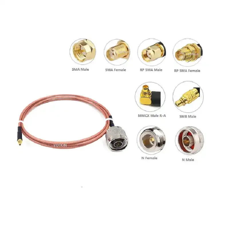 Factory Supply N UHF Sma Bnc Tnc QMA DIN Female Male SMB Rg316 Rg174 Rg223 Rg58 BJR240 BJR400 12 Jumper Cable Assembly