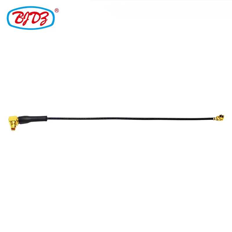 Factory Directly UFL U.FL Female to MMCX 90 Degree Male Pigtail 1.13mm 1.37 mm Micro for Antenna RF Coaxial Cable
