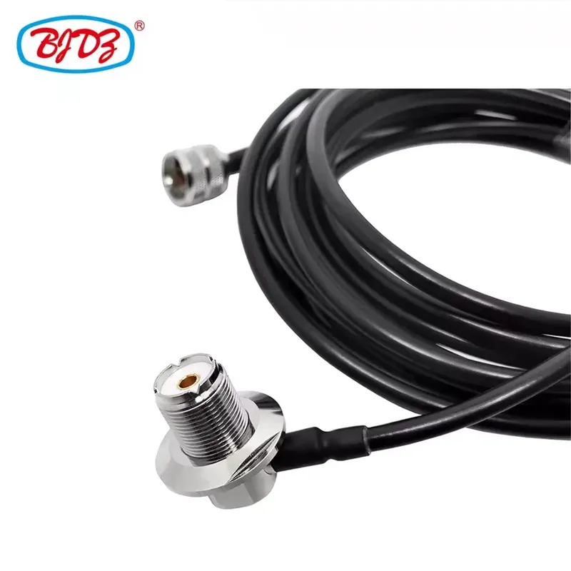 Factory Supply RG58U RF Coaxial Cable Assembly UHF PL259 to UHF SO239 Female Jack Pigtail Jumper Extension Cable Assembly