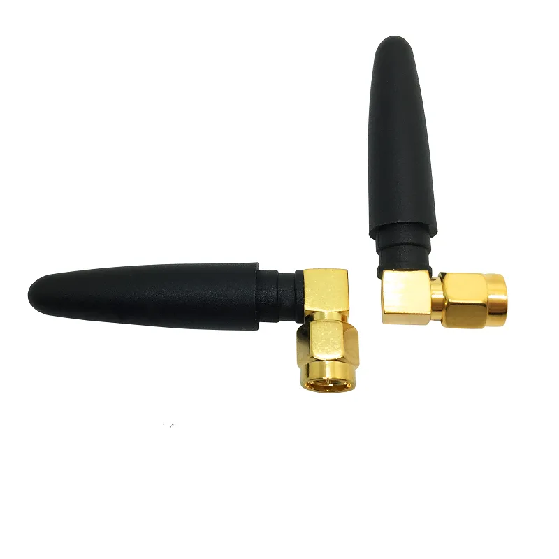 Factory Supply Sma Male Plug 2.4G  2db 5cm Indoor Wifi Router Black Coaxial Antenna Rohs in Stock