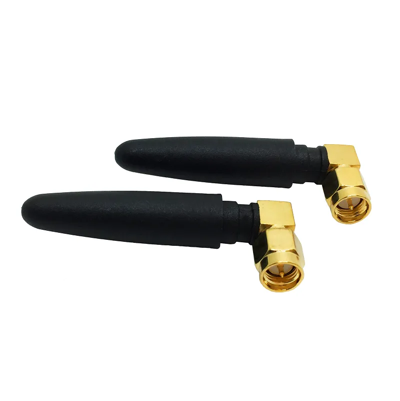 Factory Supply Sma Male Plug 2.4G  2db 5cm Indoor Wifi Router Black Coaxial Antenna Rohs in Stock