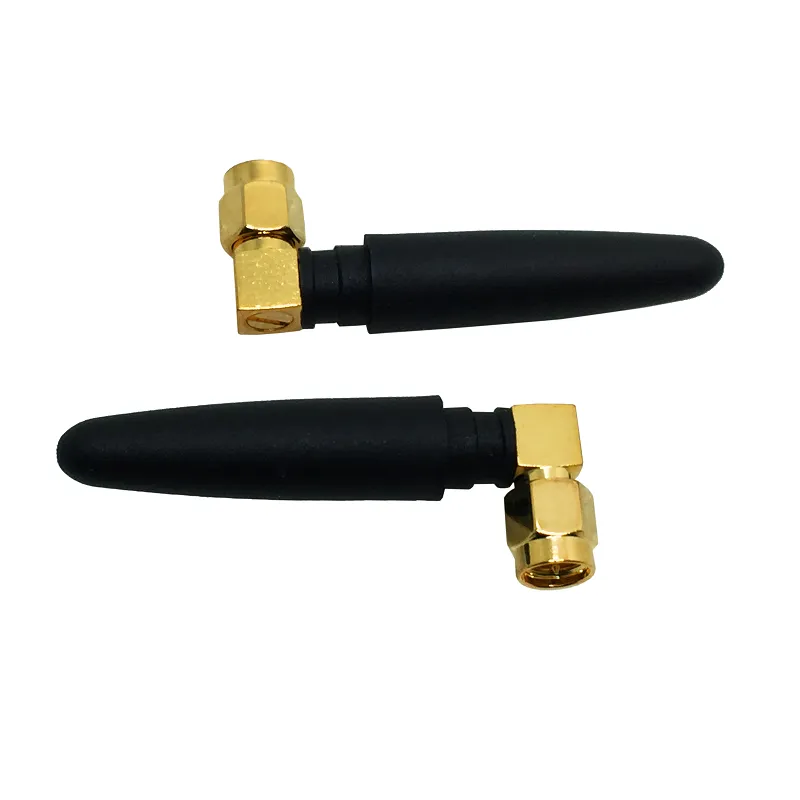 Factory Supply Sma Male Plug 2.4G  2db 5cm Indoor Wifi Router Black Coaxial Antenna Rohs in Stock