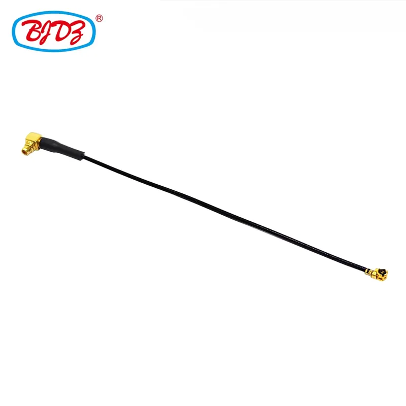 Factory Directly UFL U.FL Female to MMCX 90 Degree Male Pigtail 1.13mm 1.37 mm Micro for Antenna RF Coaxial Cable