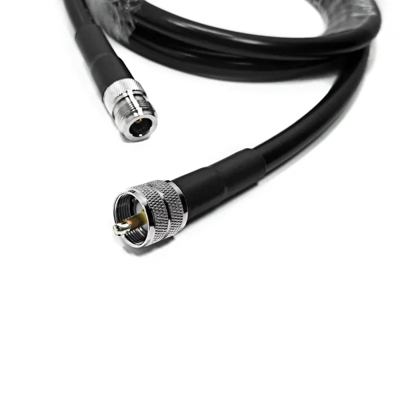RF Coaxial Cable Assembly N Type Female Jack Straight Crimp to UHF Male for LMR400 Cable Extension Jumper