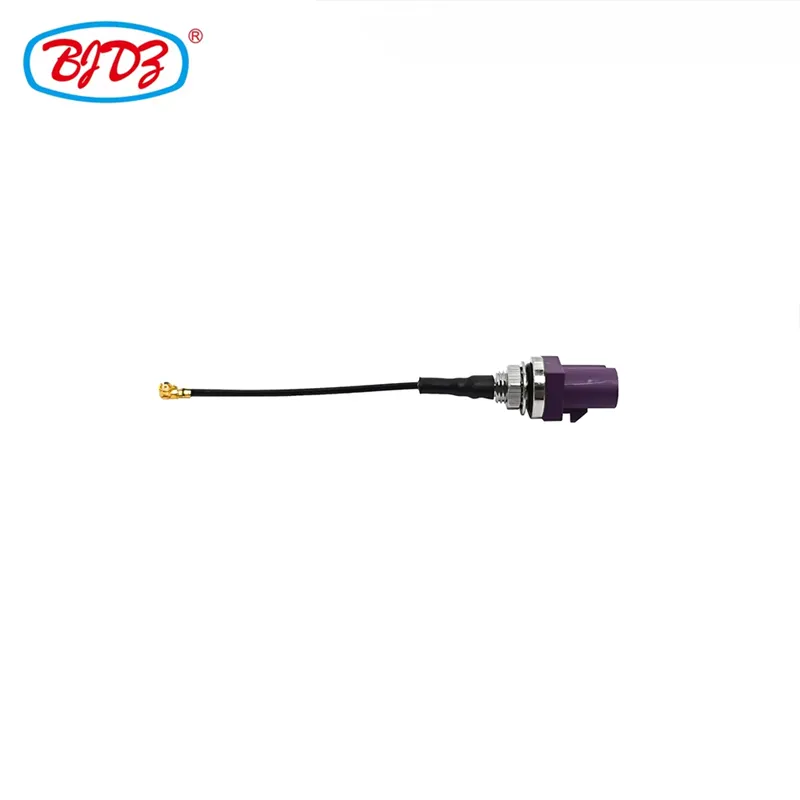 Manufacturer Fakra Male to UFL U.FL Cable FAKRA Male D Type to UFL Female Jack 1.37mm 1.13mm Pigtail Cable Assembly