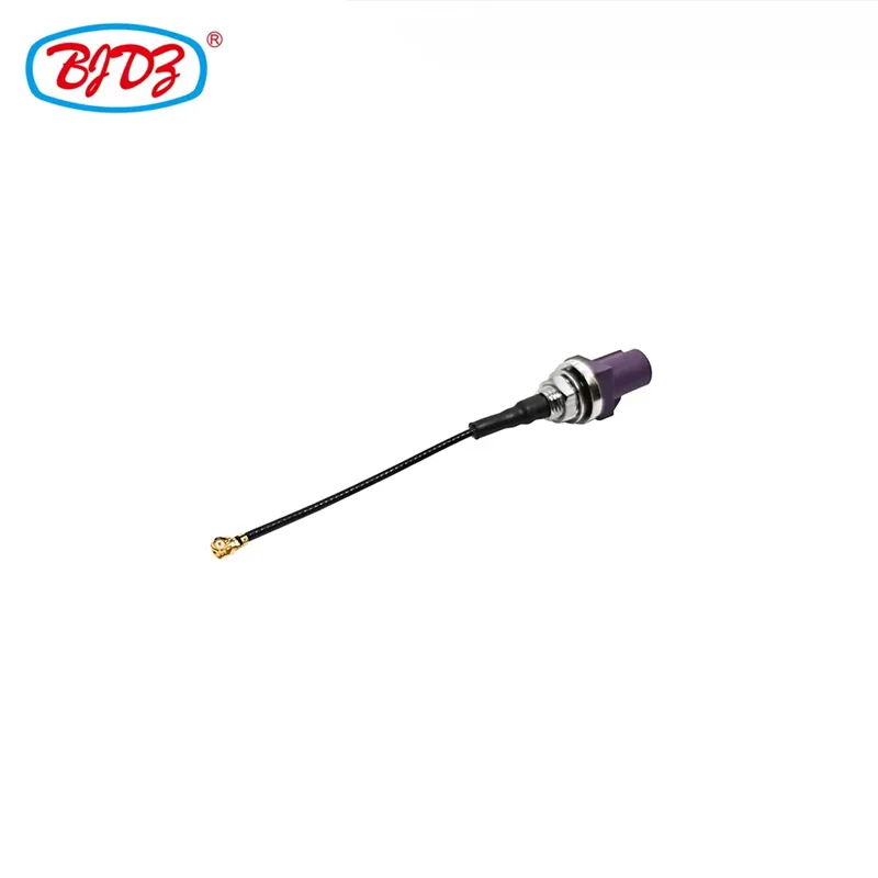 Manufacturer Fakra Male to UFL U.FL Cable FAKRA Male D Type to UFL Female Jack 1.37mm 1.13mm Pigtail Cable Assembly