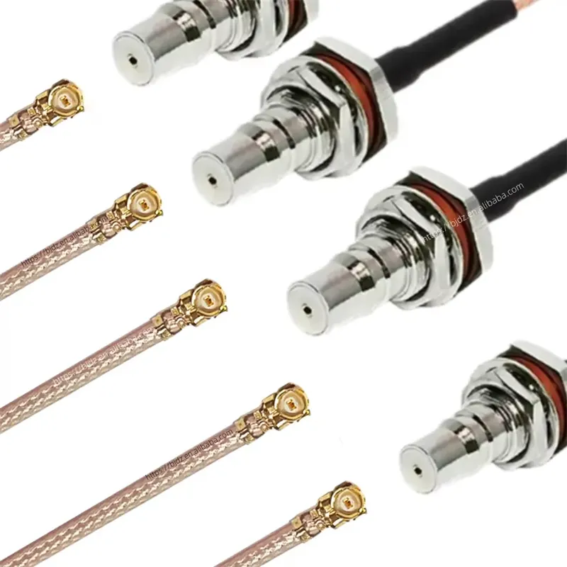 Factory Supply QMA to U.FL UFL Cable QMA Male Female to U.FL UFL Female Connector RG178 RF Pigtail Antenna Cable Assembly