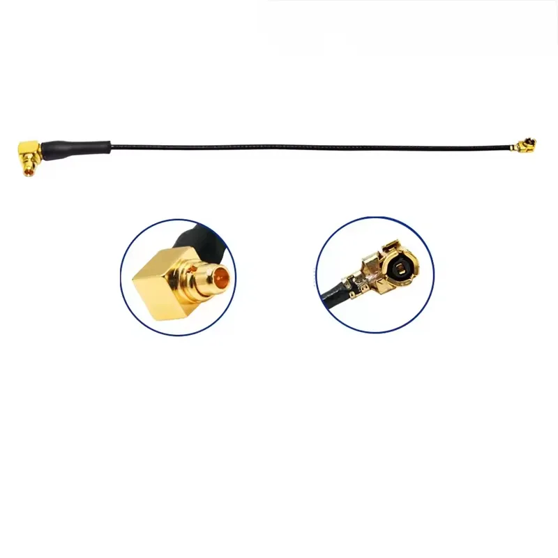 Factory Directly UFL U.FL Female to MMCX 90 Degree Male Pigtail 1.13mm 1.37 mm Micro for Antenna RF Coaxial Cable