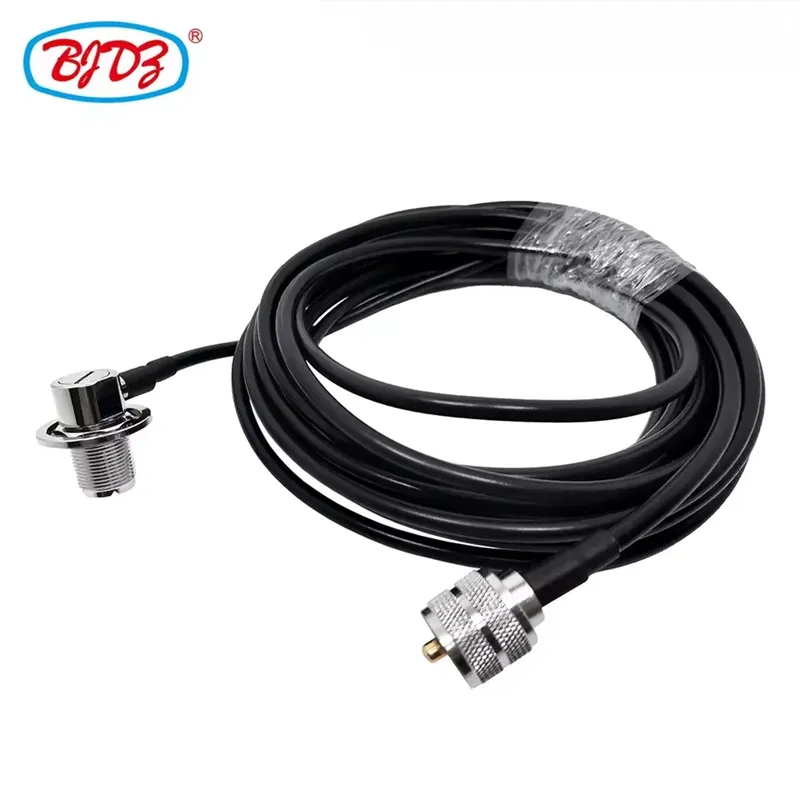 Factory Supply RG58U RF Coaxial Cable Assembly UHF PL259 to UHF SO239 Female Jack Pigtail Jumper Extension Cable Assembly