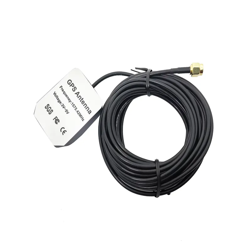 GPS Antenna SMA Male Straight Crimp for RG174 RF Coaxial Cable Length 3m