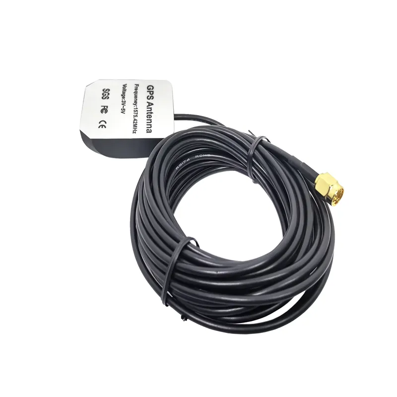 GPS Antenna SMA Male Straight Crimp for RG174 RF Coaxial Cable Length 3m