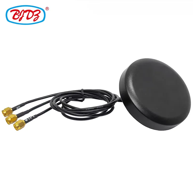 Factory Supply Suction Cup Antenna With 3 SMA Male Plug RF Pigtail Extension WiFi Network Antenna Cable