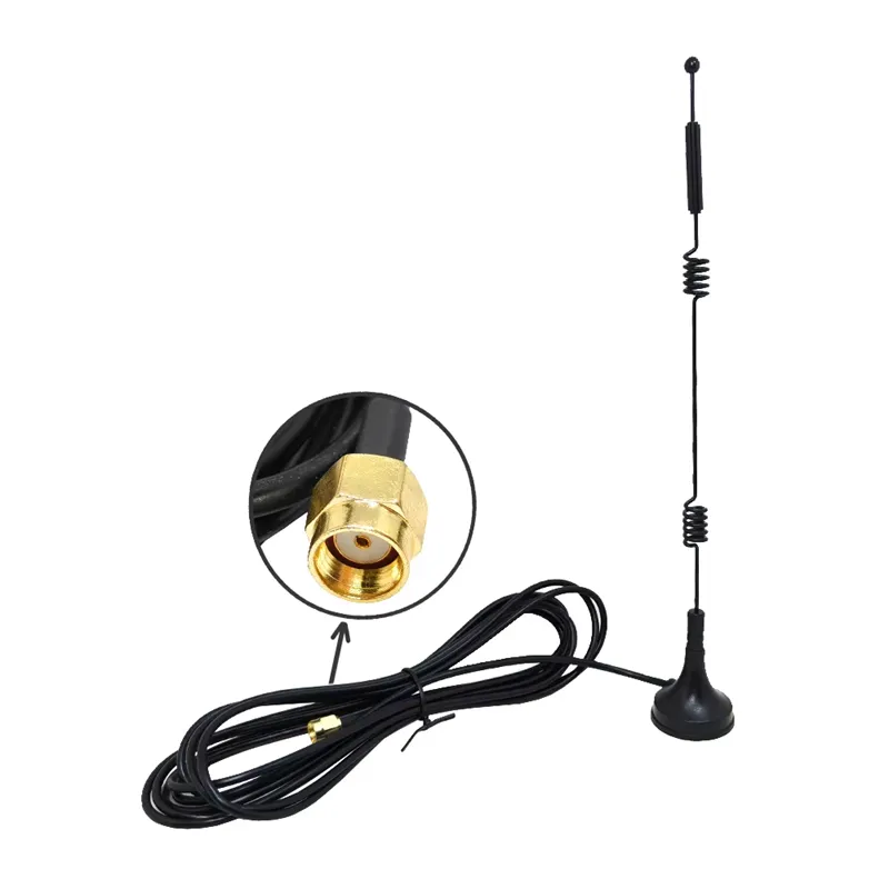 Factory Supply RP Sma Male Plug 2.4G 5G 5-9dbi for Rg174 1M Sucking Disc Antenna Rohs in Stock