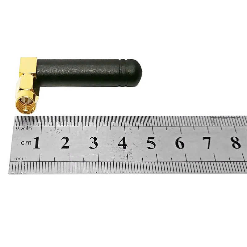 BJDZ 50Ohm Stubby Rubber Duck 868 Mhz Wireless Antenna With SMA Male Right Angle 90 Degree RF Connector