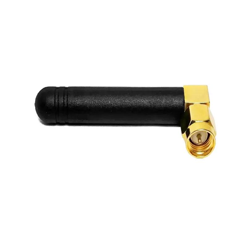 BJDZ 50Ohm Stubby Rubber Duck 868 Mhz Wireless Antenna With SMA Male Right Angle 90 Degree RF Connector