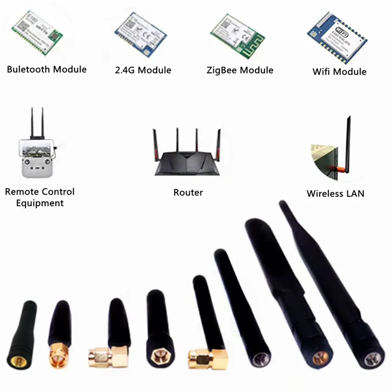 Factory Supply RP Sma Male Plug 2.4G 5G 5-9dbi for Rg174 1M Sucking Disc Antenna Rohs in Stock
